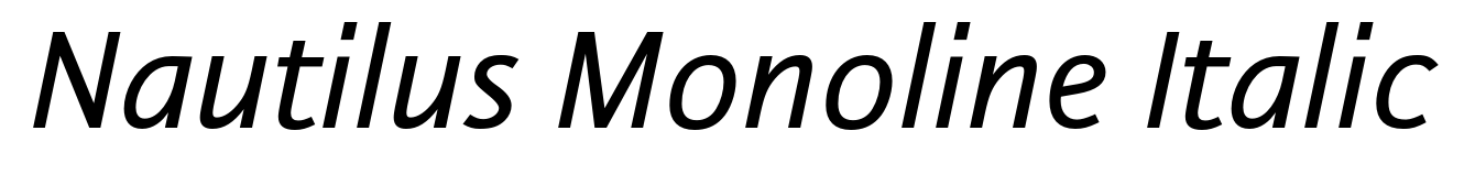 Nautilus Monoline Italic